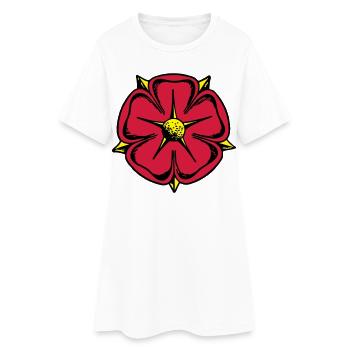 Lippy rose - Robe T-shirt Femme - blanc - Devant