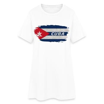 Cuba Drapeau / Caraïbe Cadeau - Robe T-shirt Femme - blanc - Devant
