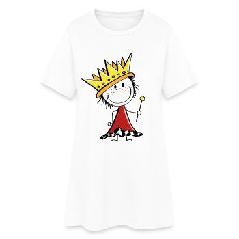 Doux petit roi - rois - figures de bâton - Robe T-shirt Femme - blanc - Devant
