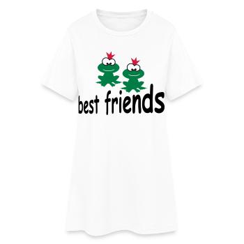 drôle - Robe T-shirt Femme - blanc - Devant