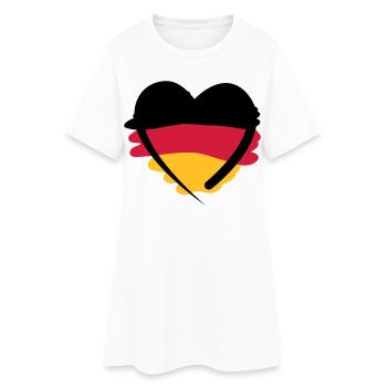 Le coeur de Allemagne - Robe T-shirt Femme - blanc - Devant