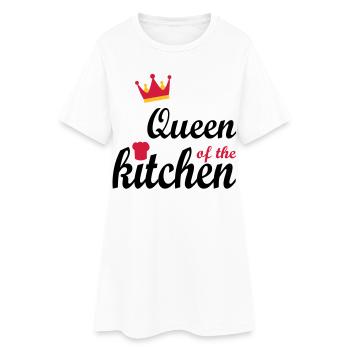 kochen - Frauen T-Shirt-Kleid - Weiß - Vorne