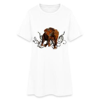 Superbe éléphant steampunk - Robe T-shirt Femme - blanc - Devant
