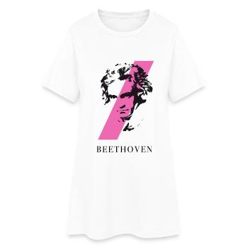 beethoven punk musique festival klassik compositeur ta - Robe T-shirt Femme - blanc - Devant