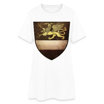 Rostock | Style vintage | Griffon - Robe T-shirt Femme - blanc - Devant