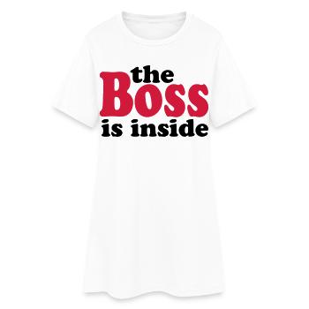 chef - Robe T-shirt Femme - blanc - Devant