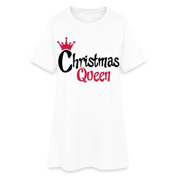 weihnachten - Frauen T-Shirt-Kleid - Weiß - Vorne