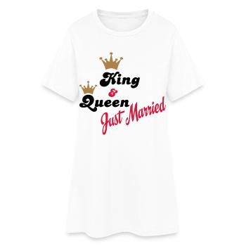 mariage - Robe T-shirt Femme - blanc - Devant