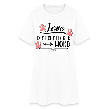 Chien - Robe T-shirt Femme - blanc - Devant