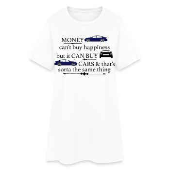 automobile - Women’s T-Shirt Dress - white - Front