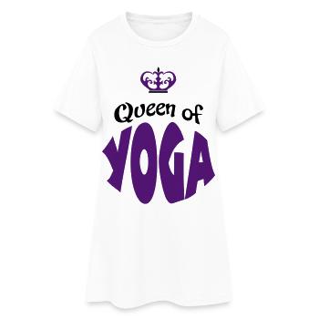 yoga - Women’s T-Shirt Dress - white - Front