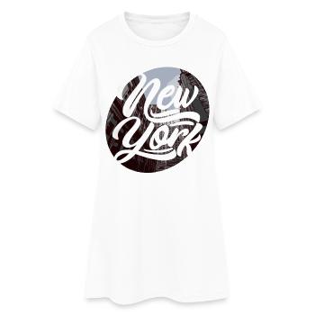 New York - Robe T-shirt Femme - blanc - Devant