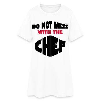 chef - Robe T-shirt Femme - blanc - Devant