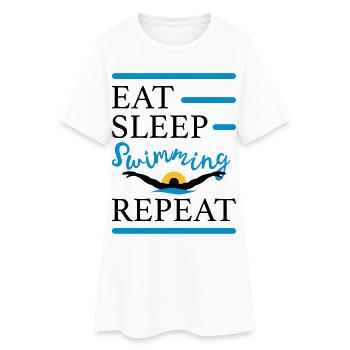 natation - Robe T-shirt Femme - blanc - Devant