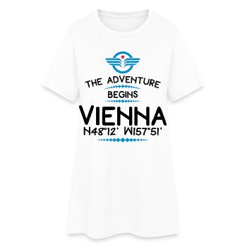 Vienne - Robe T-shirt Femme - blanc - Devant