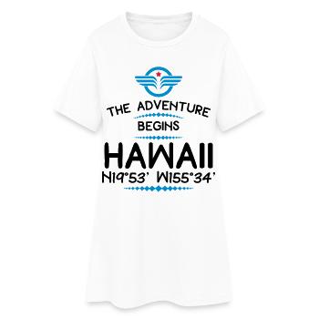 Hawaï - Robe T-shirt Femme - blanc - Devant