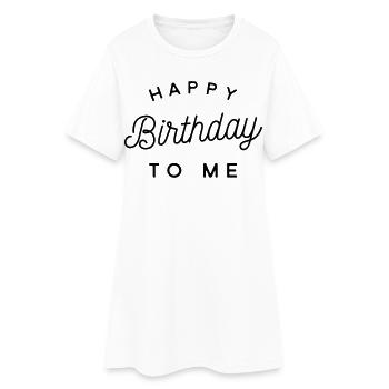 Anniversaire - Robe T-shirt Femme - blanc - Devant