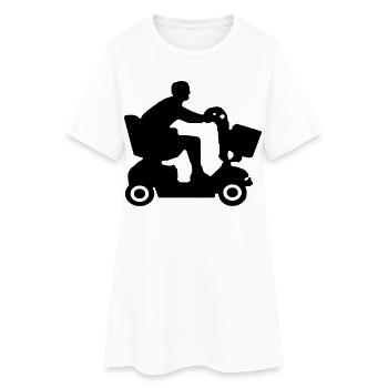 Image de personnes handicapées en scooter de mobilité # - Robe T-shirt Femme - blanc - Devant