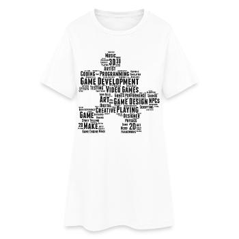 Game Dev - Frauen T-Shirt-Kleid - Weiß - Vorne