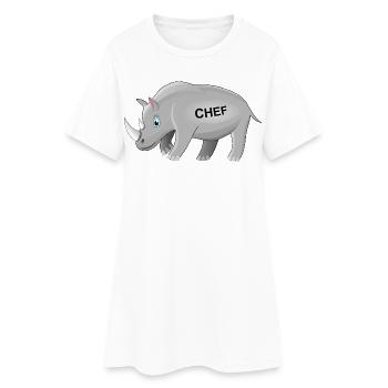 Rhino, patron, rhino, patron, PDG, cadeau drôle - Robe T-shirt Femme - blanc - Devant