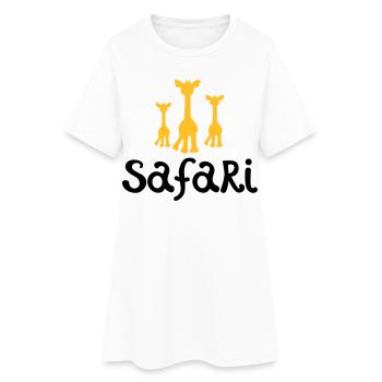 safari - Robe T-shirt Femme - blanc - Devant