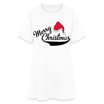 Jour de Noël - Robe T-shirt Femme - blanc - Devant