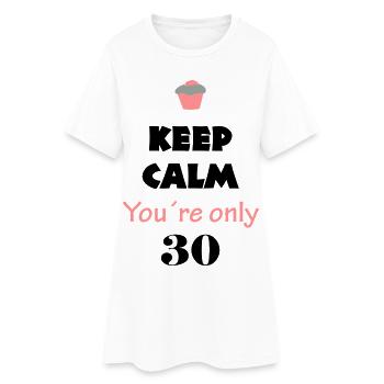 30 anniversaire - Robe T-shirt Femme - blanc - Devant