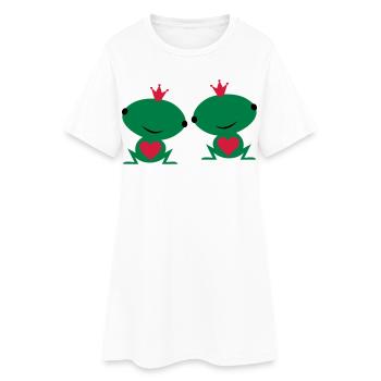 two are in love - Frauen T-Shirt-Kleid - Weiß - Vorne
