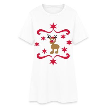 Jour de Noël - Robe T-shirt Femme - blanc - Devant