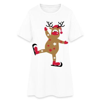 Jour de Noël - Robe T-shirt Femme - blanc - Devant