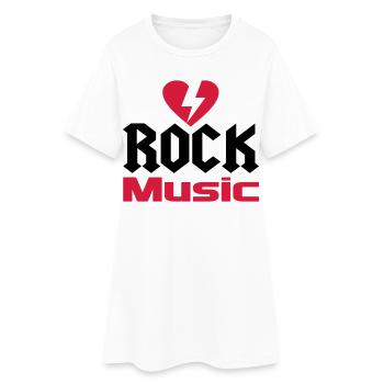 musique - Robe T-shirt Femme - blanc - Devant