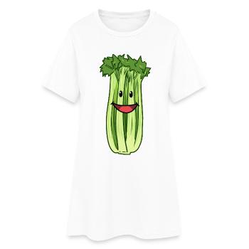Céleri Céleri Légumes Céleri Végétaliens en bonne santé - Robe T-shirt Femme - blanc - Devant