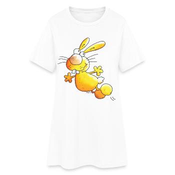 Crazy Rabbit - Bunnies - Women’s T-Shirt Dress - white - Front