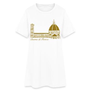 Cathédrale de Florence, dessinée à la main - Robe T-shirt Femme - blanc - Devant