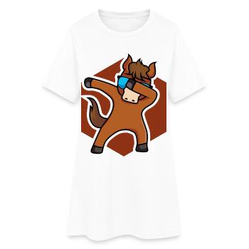 Cheval de cheval cheval - design - Robe T-shirt Femme - blanc - Devant