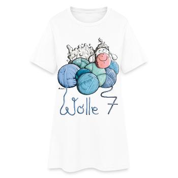 Schaf auf Wolle 7 - Frauen T-Shirt-Kleid - Weiß - Vorne
