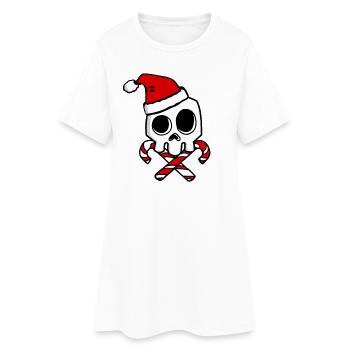 Père Noël Funny Christmas - Robe T-shirt Femme - blanc - Devant