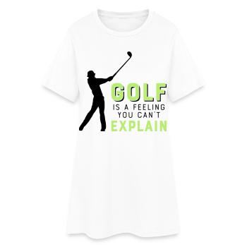 Le golf - Robe T-shirt Femme - blanc - Devant