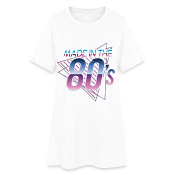 Anniversaire Années 80 Né dans les années 80 Années 80 - Robe T-shirt Femme - blanc - Devant