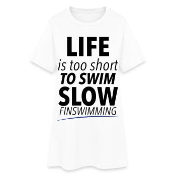 Baignade fine - Robe T-shirt Femme - blanc - Devant