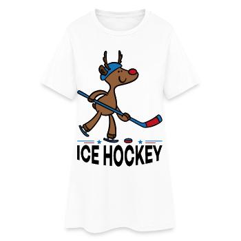 Cadeaux drôles pour les enfants et les joueurs de hockey sur glace - Robe T-shirt Femme - blanc - Devant