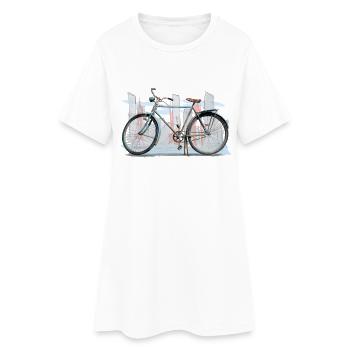 Bicycle - Robe T-shirt Femme - blanc - Devant