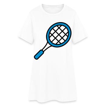 Le tennis - Robe T-shirt Femme - blanc - Devant