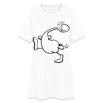 Drôle Canard - Robe T-shirt Femme - blanc - Devant