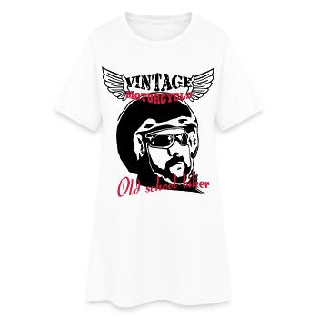 Old Biker Motorcycle 1 - Frauen T-Shirt-Kleid - Weiß - Vorne