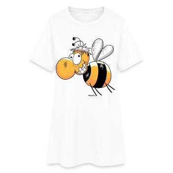Mignon Abeille - Robe T-shirt Femme - blanc - Devant