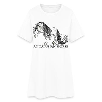 Andalusian Horse - Robe T-shirt Femme - blanc - Devant