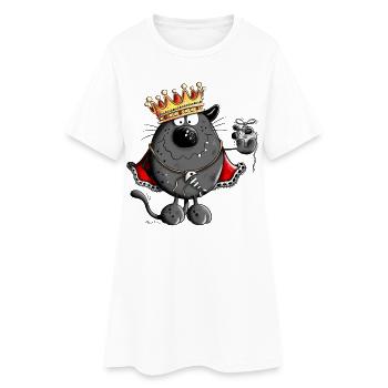 Roi de Chat - Robe T-shirt Femme - blanc - Devant