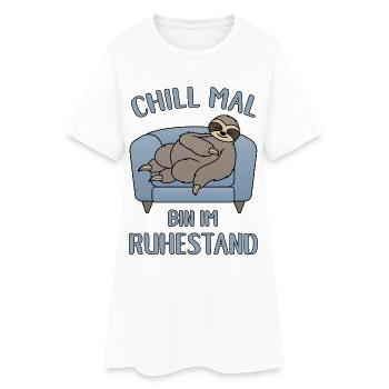 Chill Mal Bin im Ruhestand - Frauen T-Shirt-Kleid - Weiß - Vorne