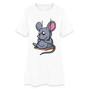 Mouse Mouse Swing - Design - Women’s T-Shirt Dress - white - Front
